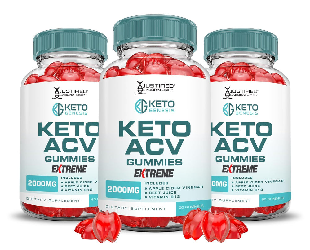 Justified Laboratories Keto Genesis ACV Gummies bottle shows convenient daily feature