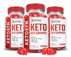 Justified Laboratories Ketosyn Keto ACV Gummies bottle, convenient daily chew.