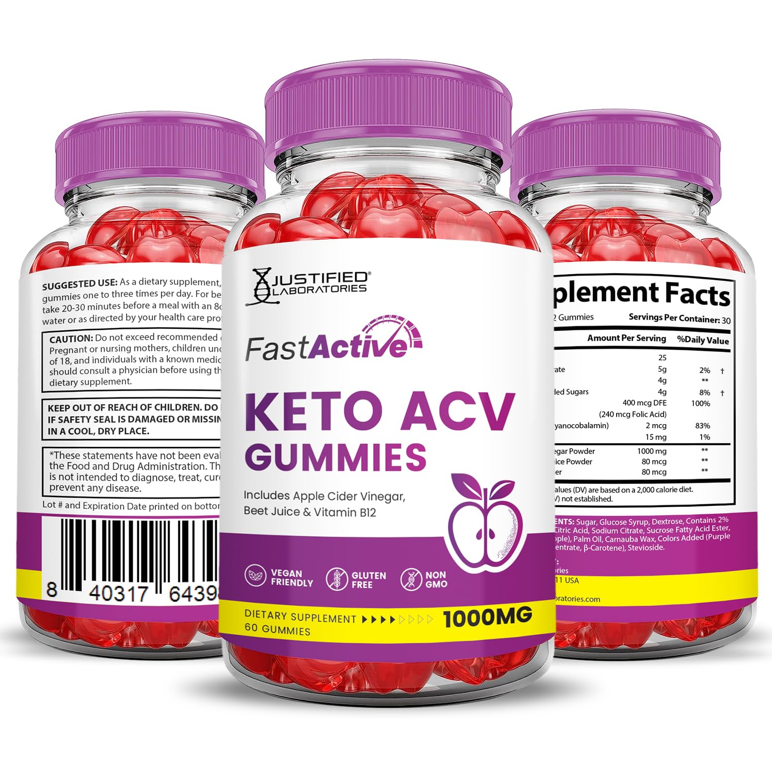 Justified Laboratories gummies on breakfast table illustrating on-the-go convenience
