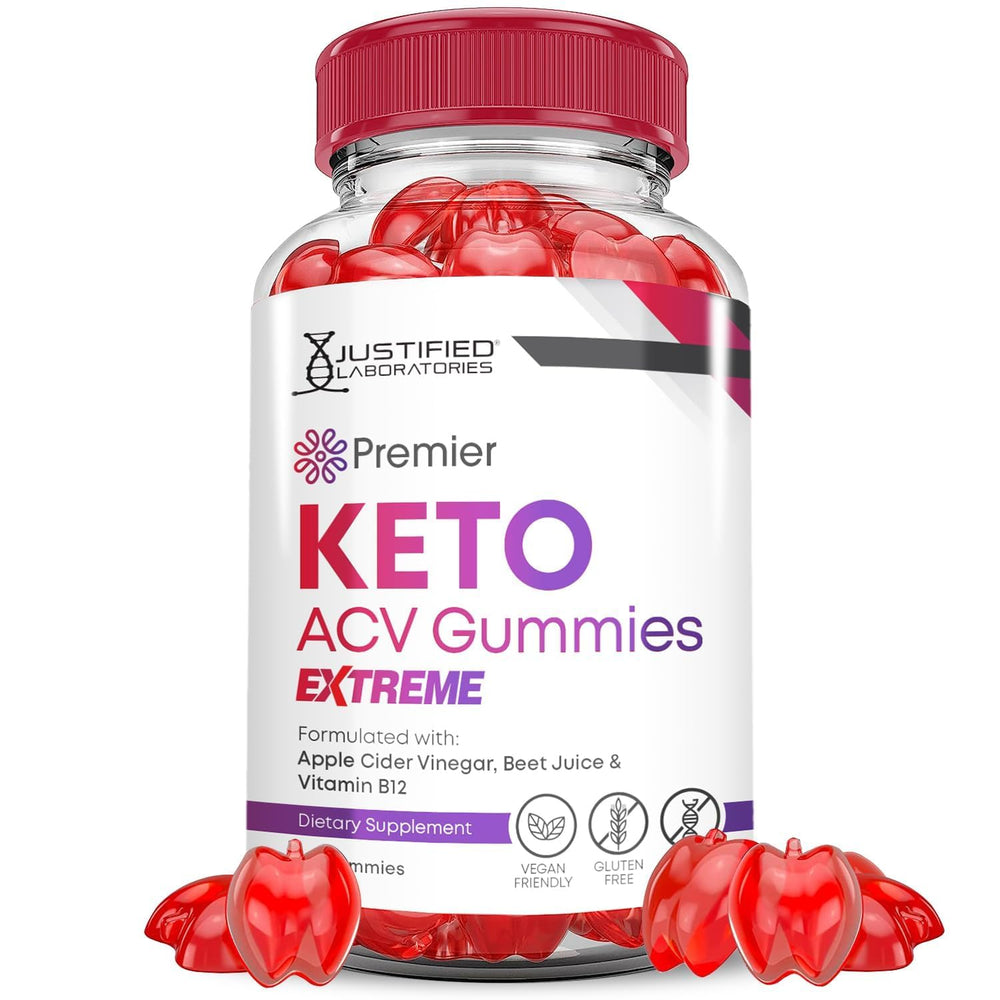 Justified Laboratories Premier Keto ACV Gummies bottle for convenient daily wellness.