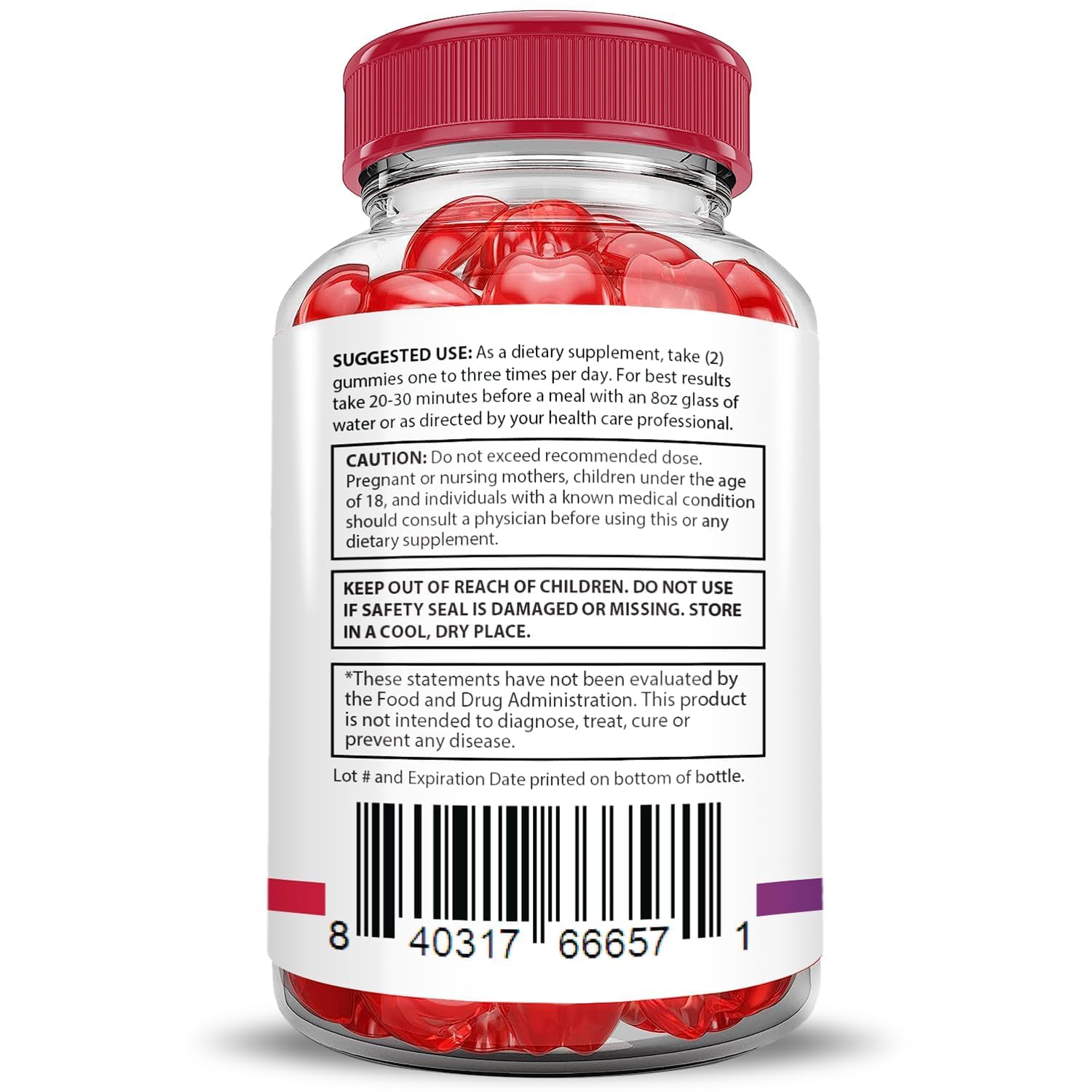 Justified Laboratories Premier Keto ACV Gummies close-up shows chewy texture and vibrant color.