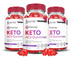 Justified Laboratories Premier Keto ACV Gummies pack front for convenient daily wellness.