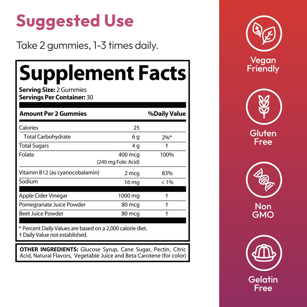 Justified Laboratories gomitas ACV Keto, aptas para veganos y sin GMO