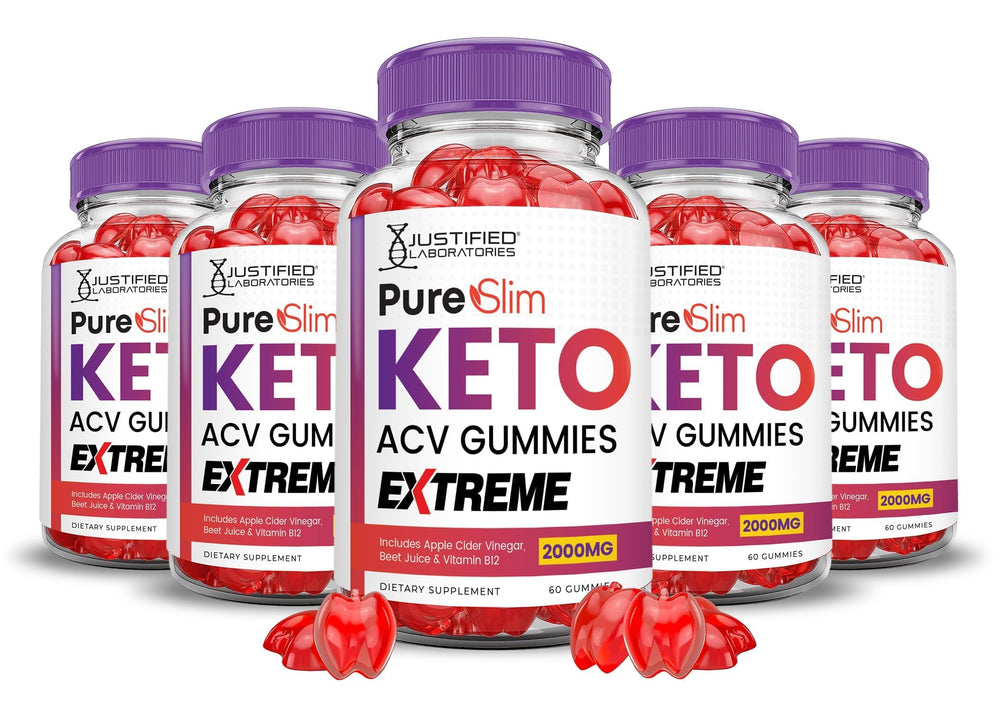 Justified Laboratories Pure Slim Keto ACV Gummies bottle for a convenient daily wellness routine.
