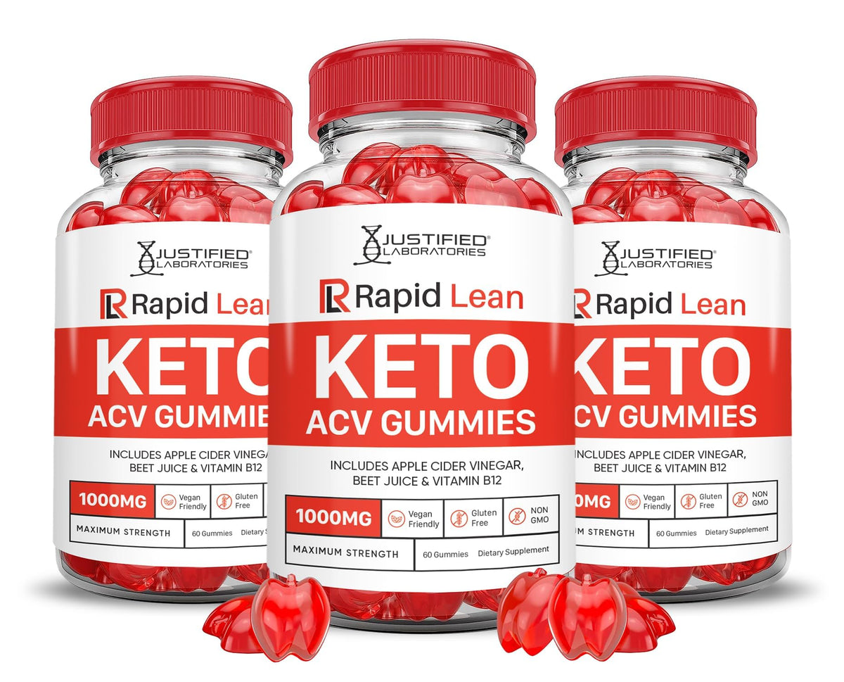 Justified Laboratories Rapid Lean Keto ACV Gummies bottle shows a convenient daily wellness ritual.