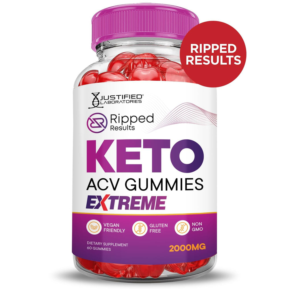 Justified Laboratories Ripped Results Keto ACV Gummies five-pack box—great value for routines.