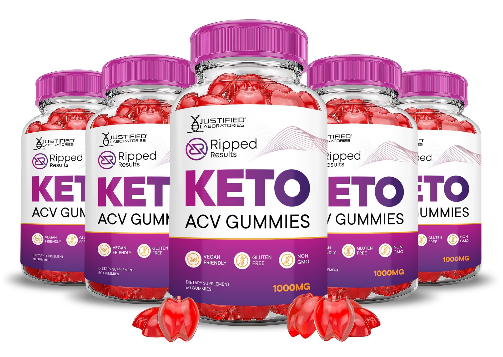 Justified Laboratories Ripped Results gummies pack for on-the-go keto support and convenient daily intake
