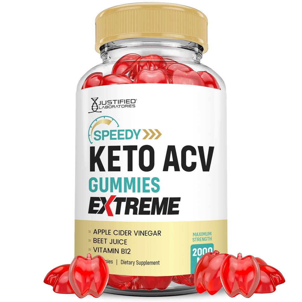 Justified Laboratories Speedy Keto ACV Gummies package front for keto-friendly daily wellness.