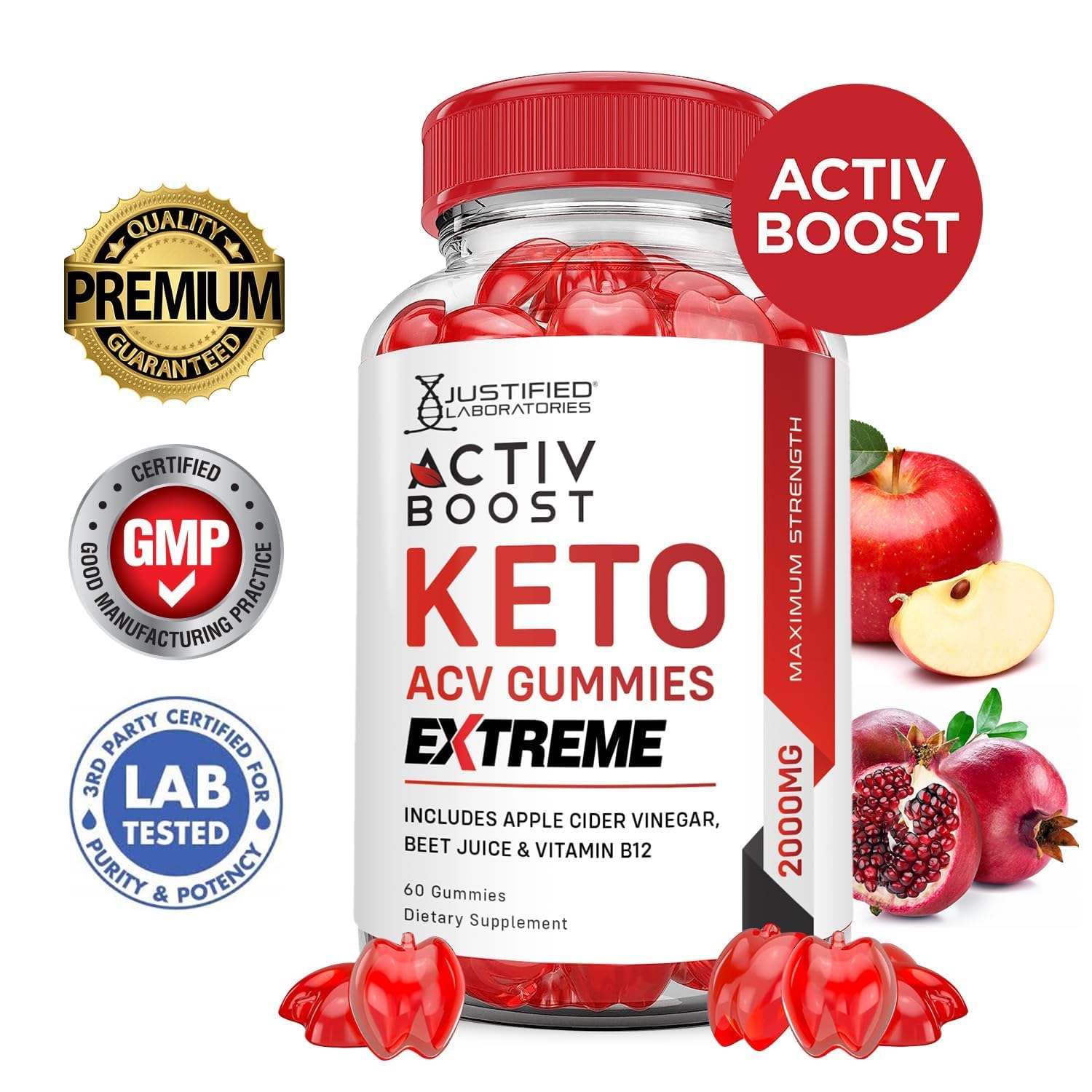 Three-pack packaging for Activboost Keto ACV Gummies