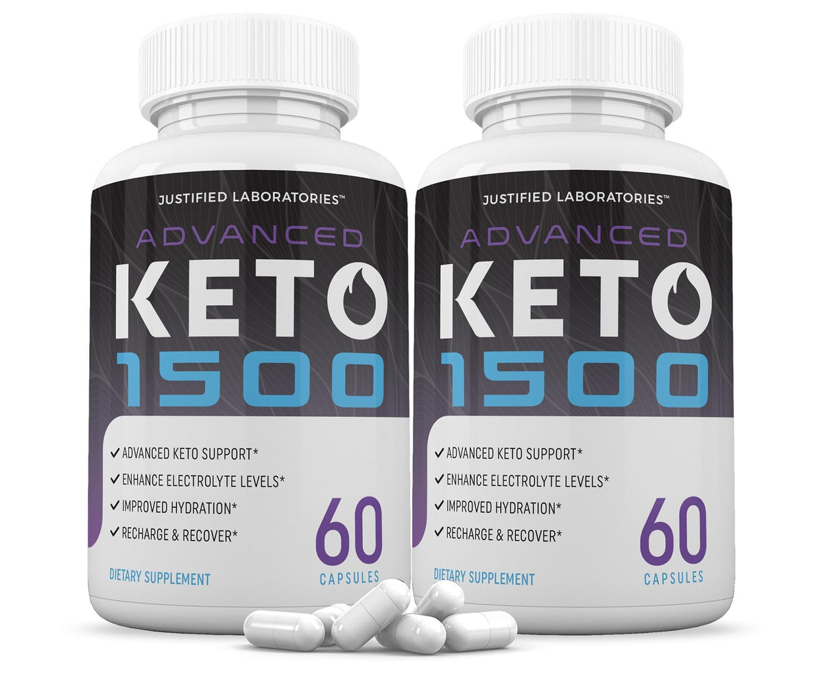Justified Laboratories Advanced Keto 1500 2-pack bottle front view