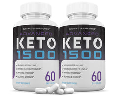 Justified Laboratories Advanced Keto 1500 2-pack bottle front view