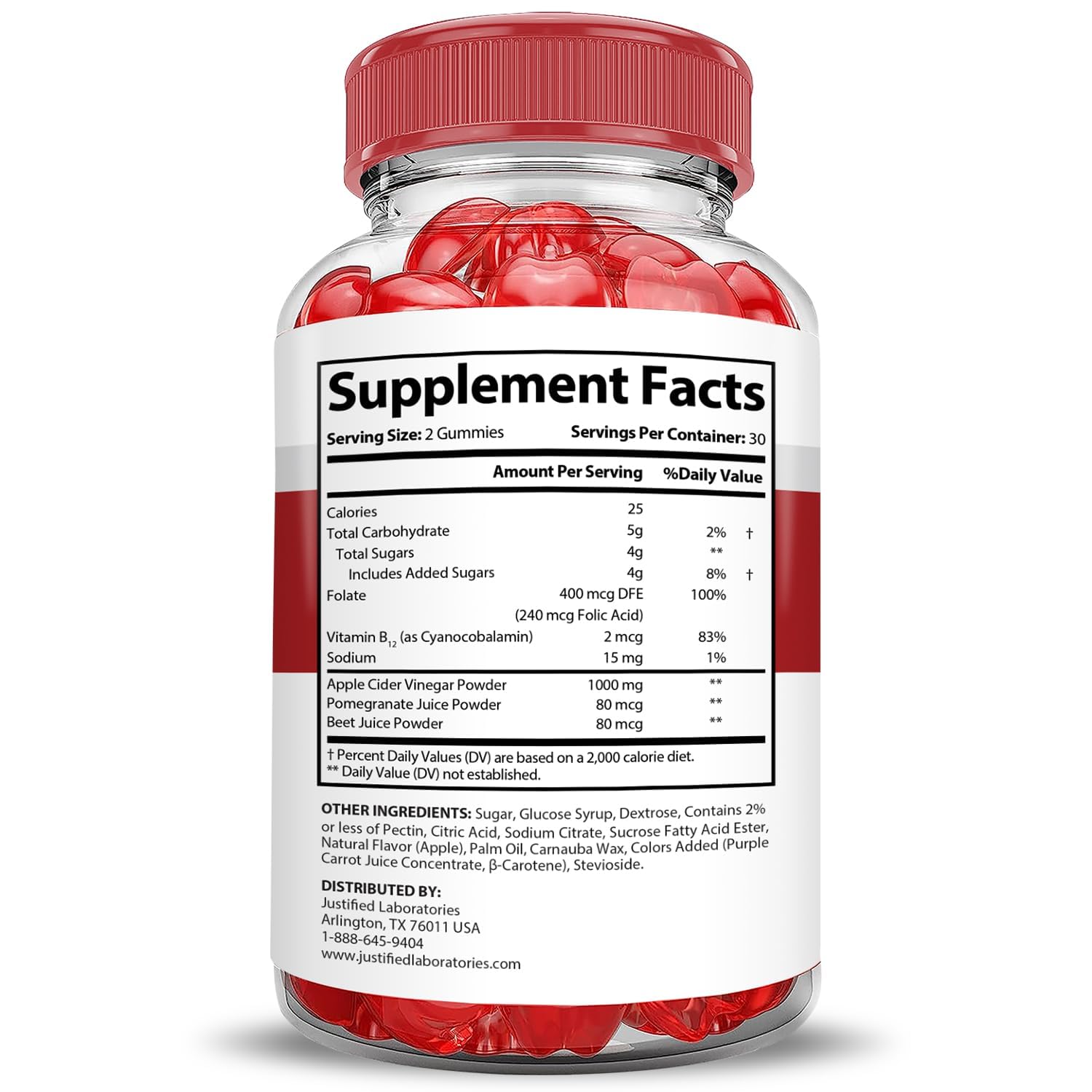 Justified Laboratories Boostline Keto ACV gummies close-up showing tasty texture