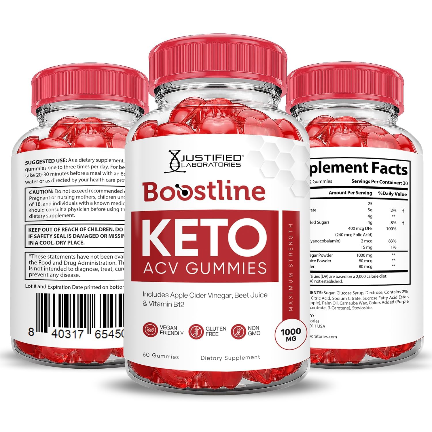 Justified Laboratories Boostline Keto ACV Gummies third party tested seal signifies safety and quality