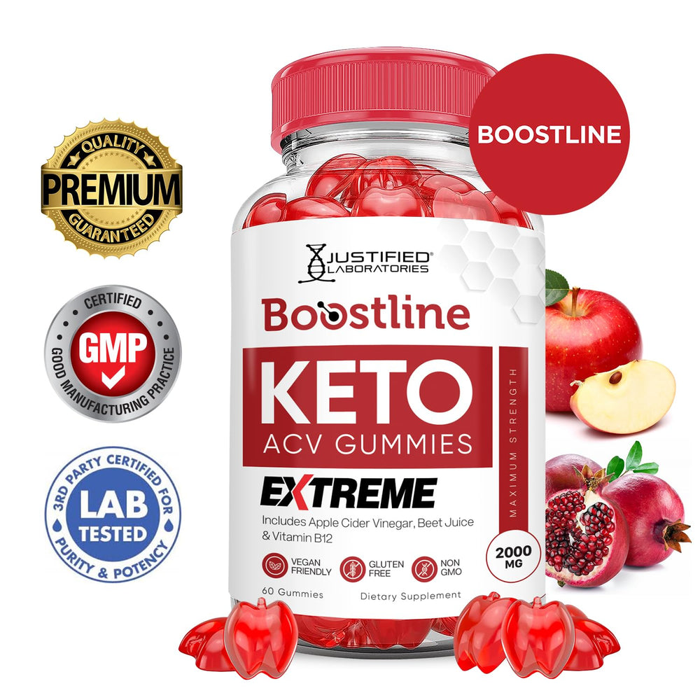 Justified Laboratories Boostline gummies beet juice splash shows vibrant natural ingredients