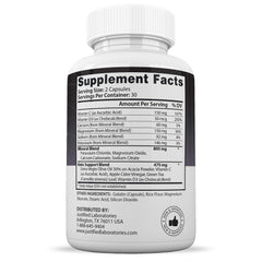 Justified Laboratories Keto 1500 bottle back label