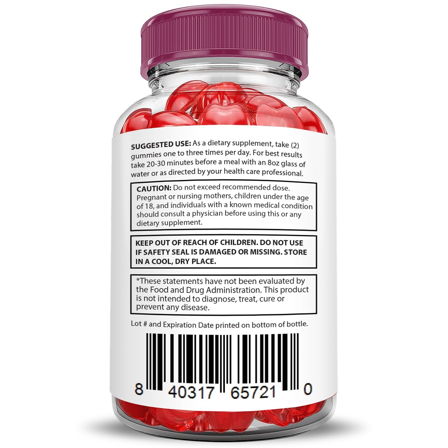 Gummies with pomegranate and beet beet juice powder