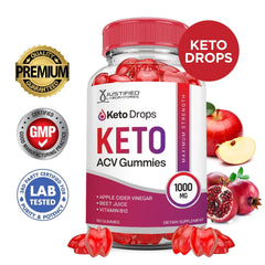 Close-up of gummies showing pomegranate beet juice and B12 ingredients