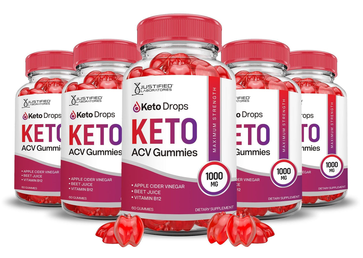 Justified Laboratories Keto Drops ACV Gummies bottle and packaging
