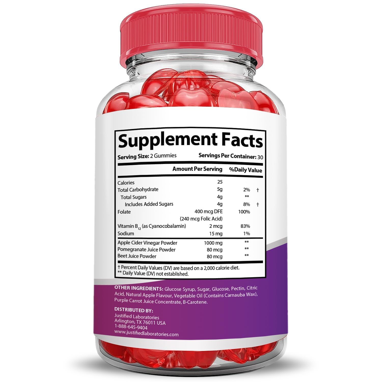 Justified Laboratories Keto Drops gummies closeup highlighting chewy texture and flavor