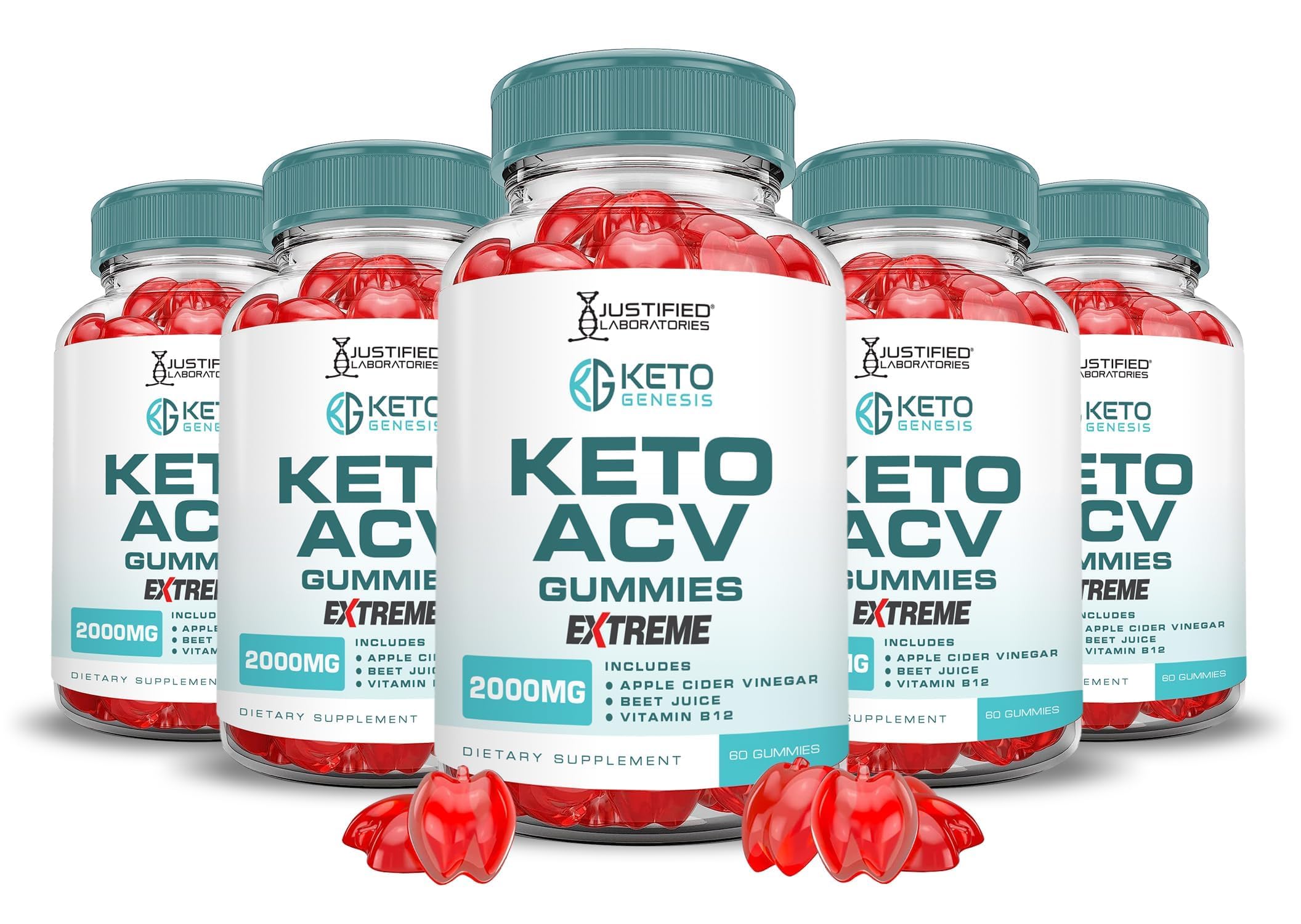 Justified Laboratories Keto Genesis 5-Pack gummies bottle