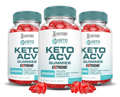 Front view of Justified Laboratories Keto Genesis ACV Gummies 3-Pack (180 gummies)