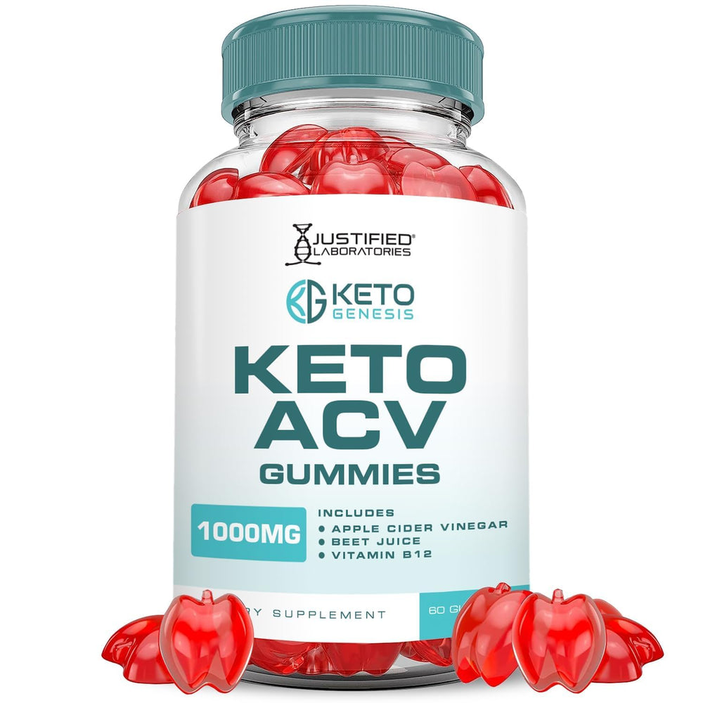 Justified Laboratories Keto Genesis ACV Gummies packshot for everyday wellness support.