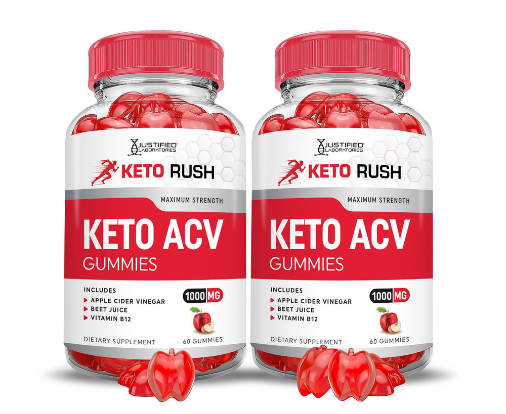 Justified Laboratories Keto Rush ACV Gummies bottle front view