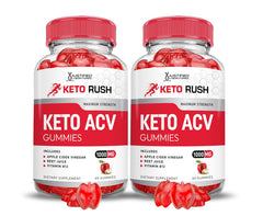 Justified Laboratories Keto Rush ACV Gummies bottle front view