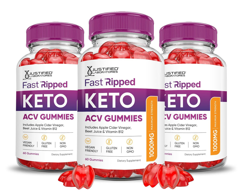 Justified Laboratories Keto Rush ACV Gummies bottle front view