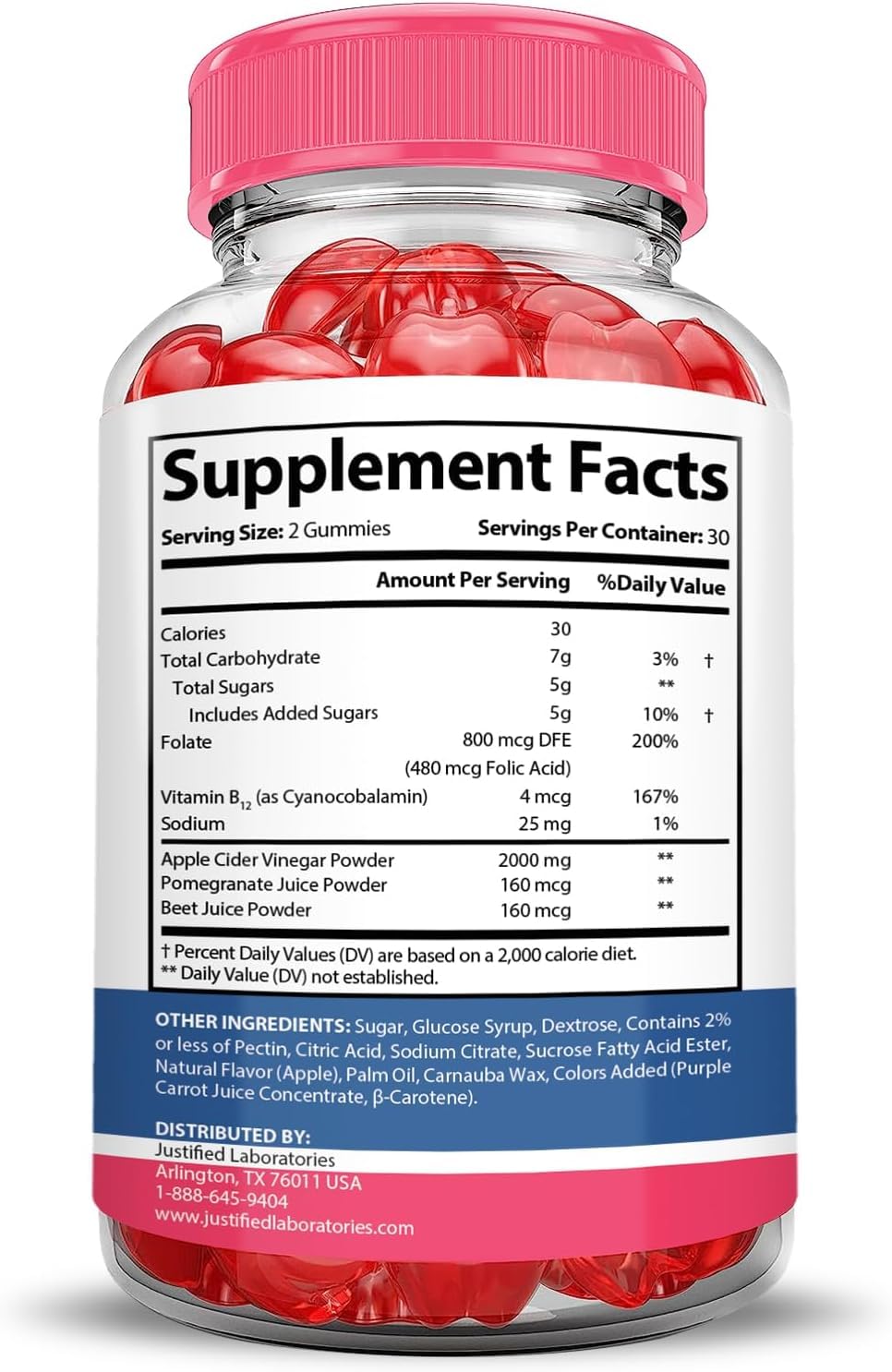 Justified Laboratories Liberty Bites open bottle reveals gummy texture and ease