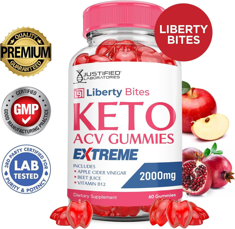 Justified Laboratories Liberty Bites close-up gummy highlights pectin texture