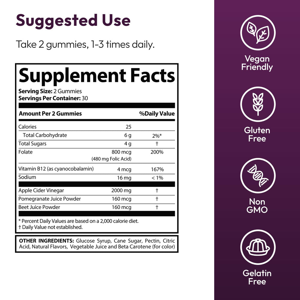 Justified Laboratories Proton Keto ACV vegan gummies in a bag