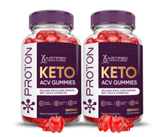 Front of Justified Laboratories Proton Protein Keto ACV Gummies 2-Pack package