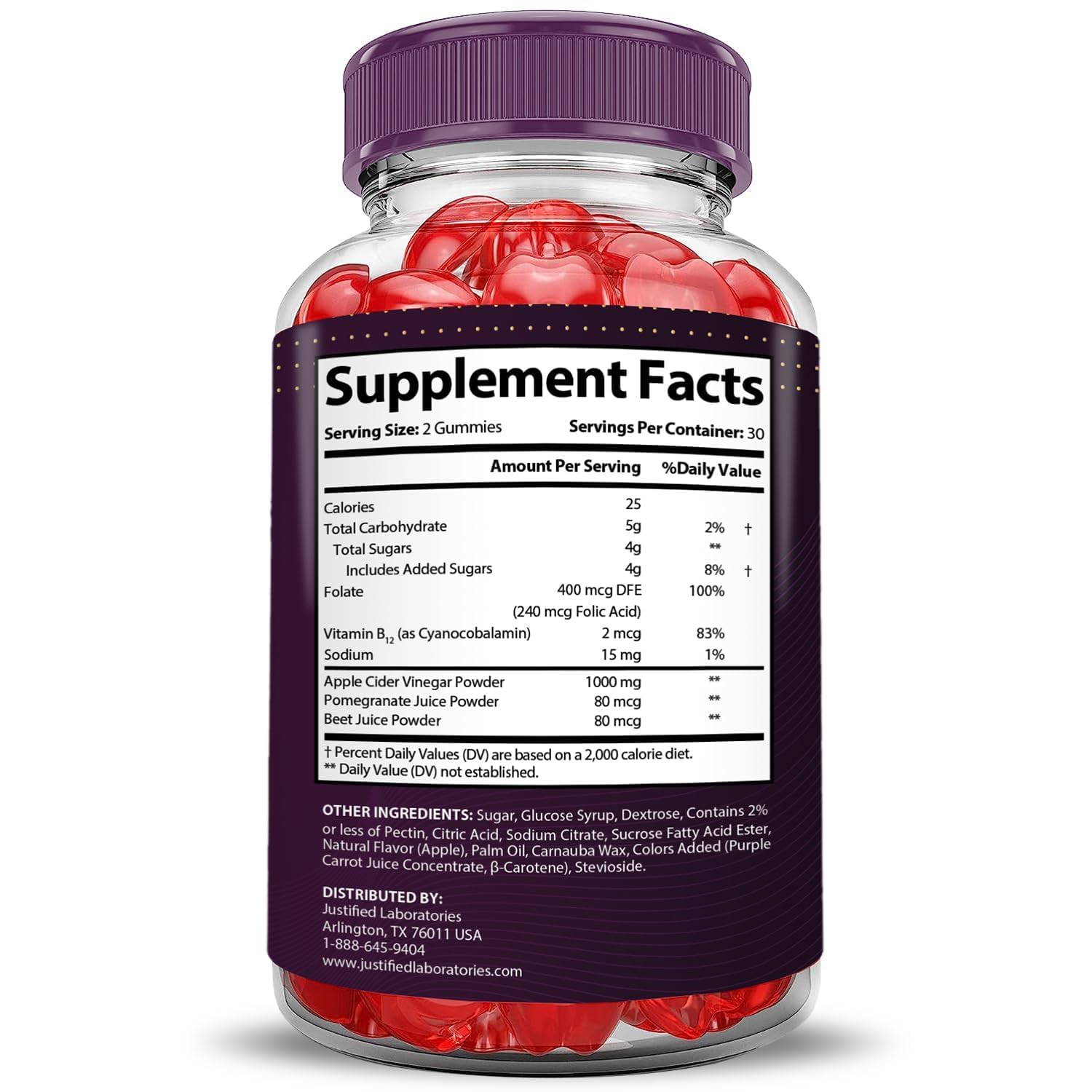 Justified Laboratories Proton Protein Keto ACV Gummies closeup-texture highlighting chewy keto-friendly snack.