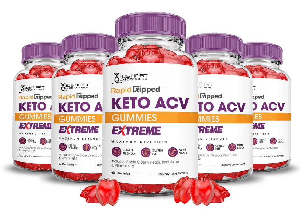 Justified Laboratories Rapid Ripped Keto ACV Gummies bottle for a convenient daily wellness routine.