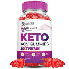 Justified Laboratories Ripped Results Keto ACV Gummies Extreme bottle with 60 gummies