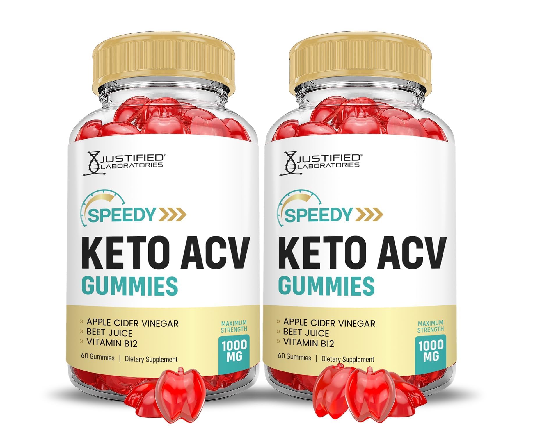 Justified Laboratories Speedy Keto ACV Gummies pack for easy daily wellness servings.