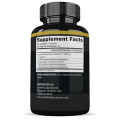 Close-up of Vigor Now Max 1600MG label