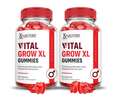 Justified Laboratories Vital Grow XL 1000MG ACV Gummies bottle front