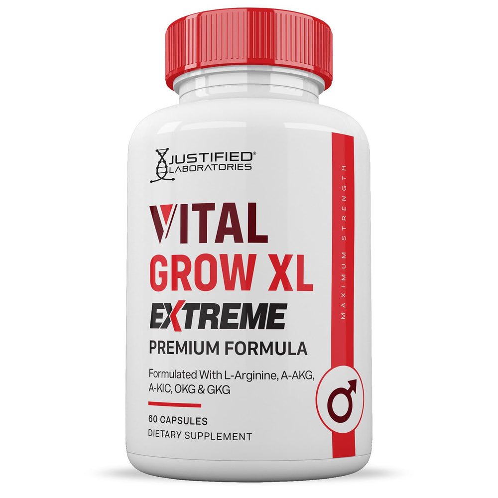 Capsules spilled from the Vital Grow XL Extreme bottle