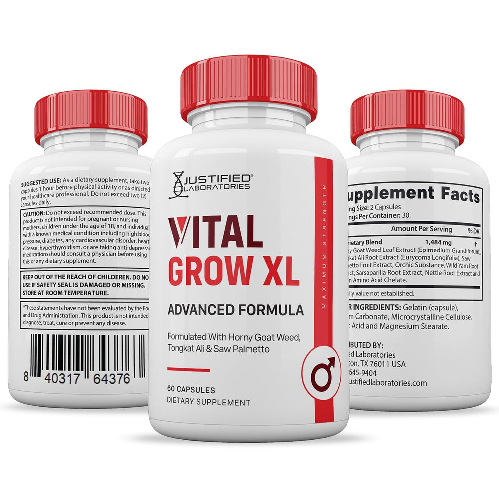 Lifestyle scene with Vital Grow XL Pills on a bedside table