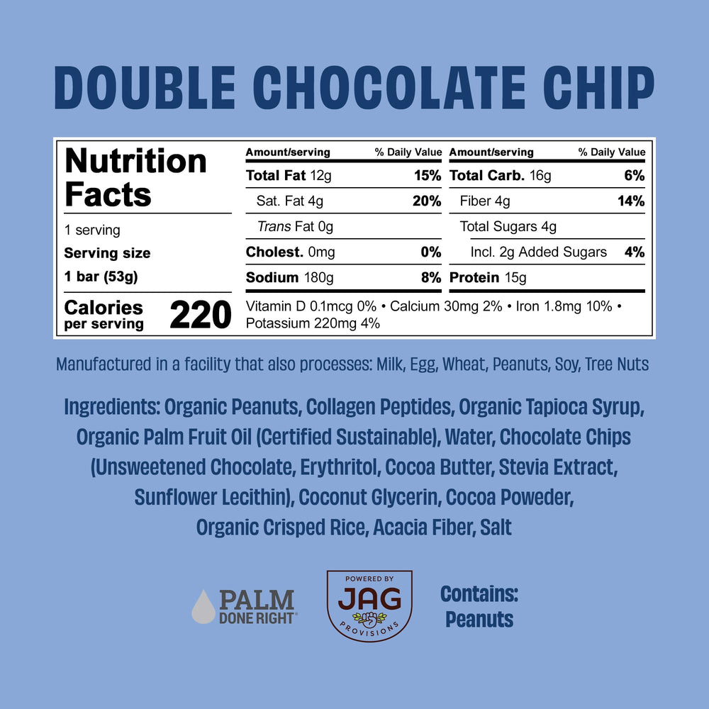 Close-up of the chocolate chip bar showing texture