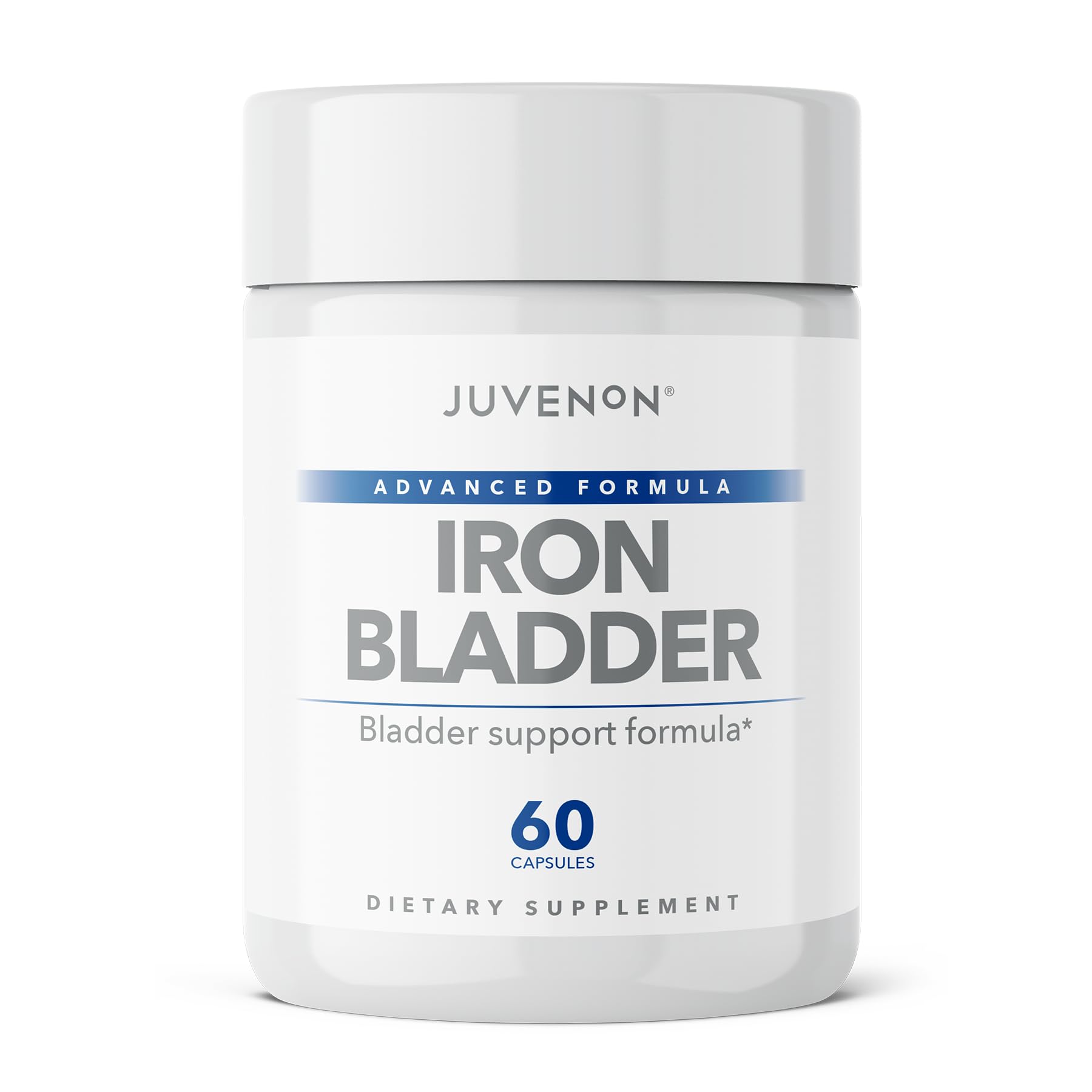 Product shot of Juvenon Iron Bladder bottle and packaging