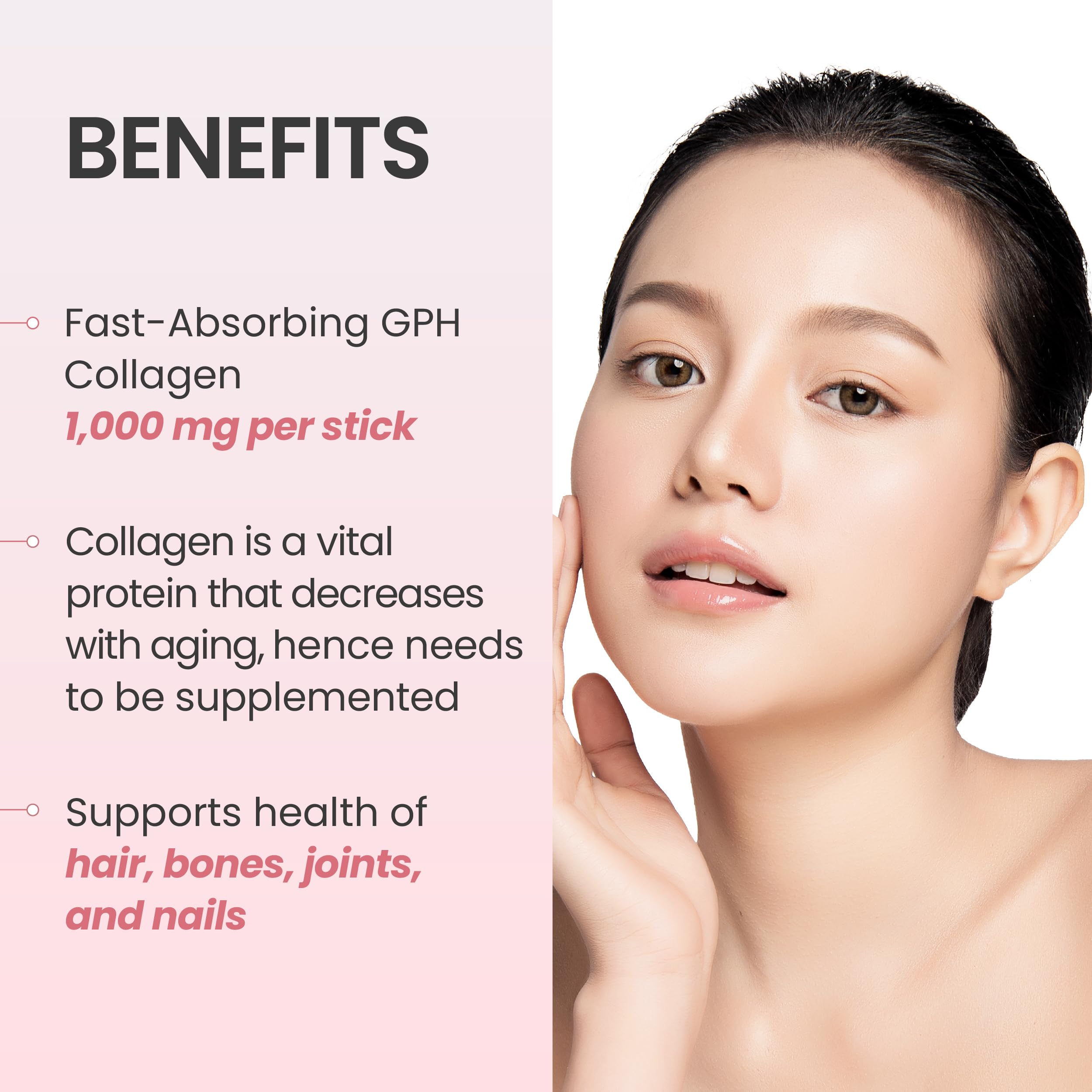 Peach-flavored dissolvable texture in mouth or water