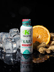Tropical flavor label close-up
