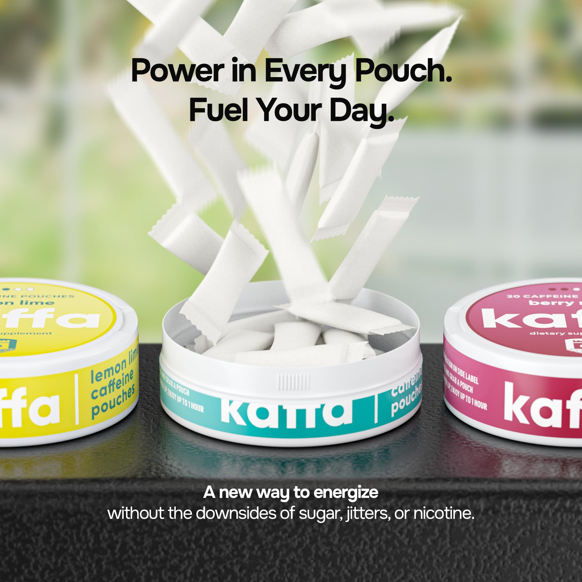 Kaffa Energy tingling buzz visual suggests faster feel and alertness