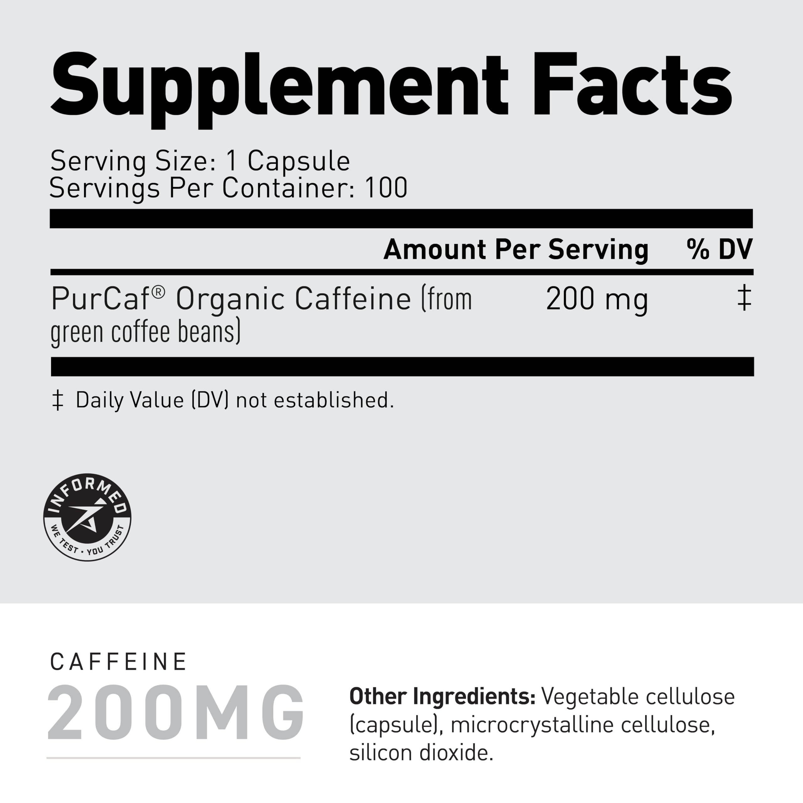 Kaged bottle seal communicates third-party testing and safety.