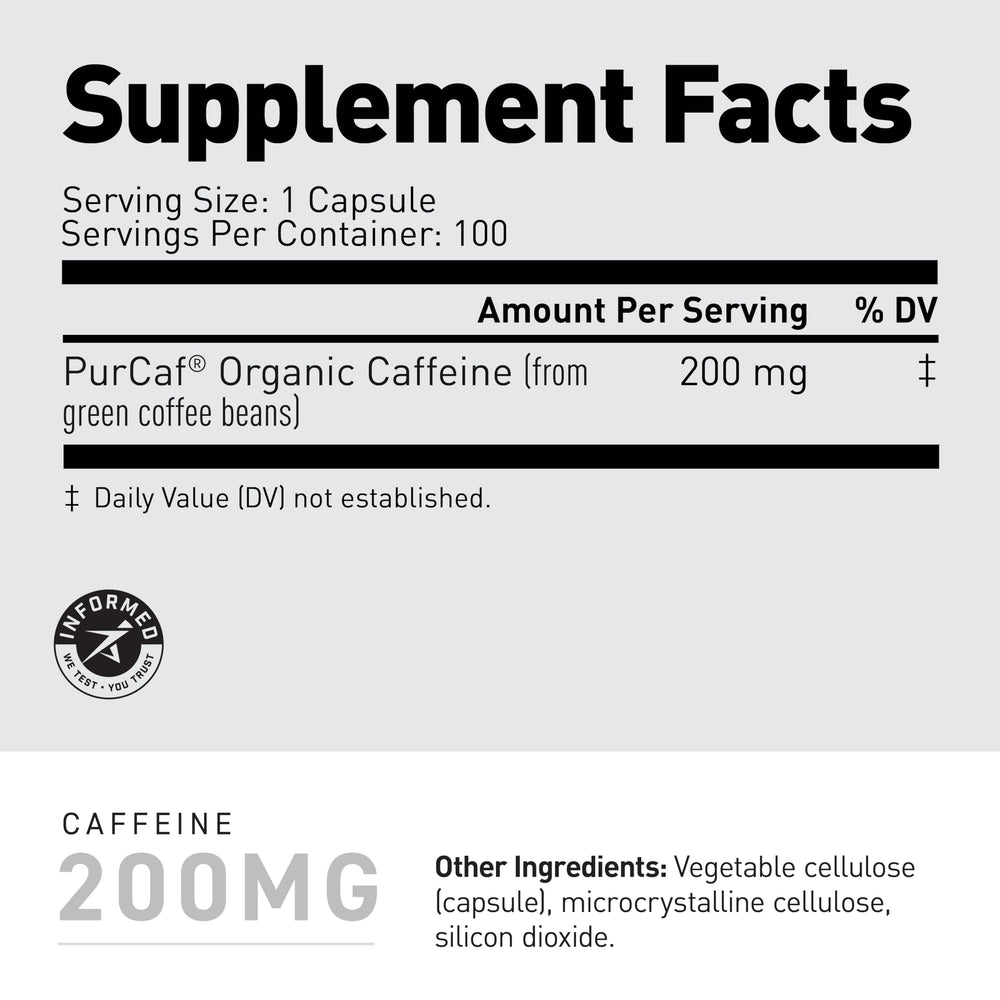 Kaged bottle seal communicates third-party testing and safety.