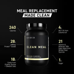 Kaged Clean Meal mixer and bottle ready for fast shakes on the go