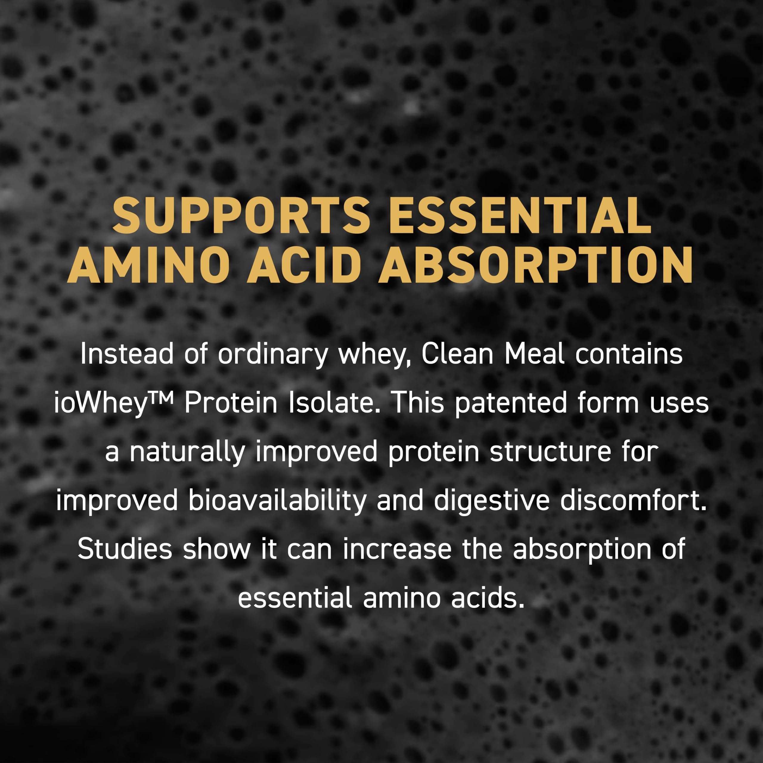 Kaged Clean Meal whey protein isolate close-up emphasizes premium protein source